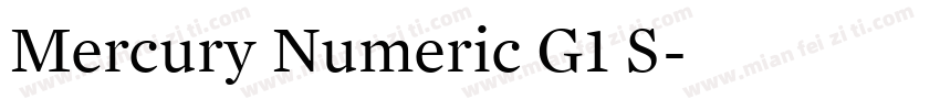 Mercury Numeric G1 S字体转换